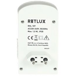 RNL 107 LED noč. sv. PIR 230V WW RETLUX