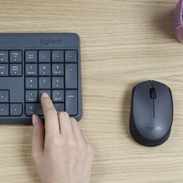 Klávesnice s myší Logitech Wireless Combo MK235, CZ - šedá (920007933)