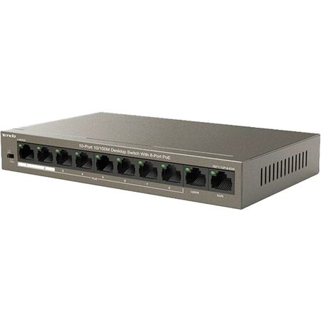 Switch Tenda TEF1110P-8-63W PoE, 10 port, 100 Mbit