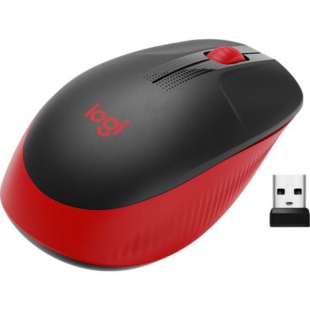 Myš Logitech M190 Wireless Mouse 910-005908 / optická/ 3 tlačítka / 1000DPI - červená