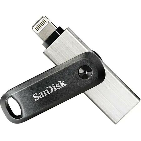 Flash USB SanDisk iXpand Drive Go 128GB, USB 3.0/Lightning LightningUSB 3.0 - černý/stříbrný