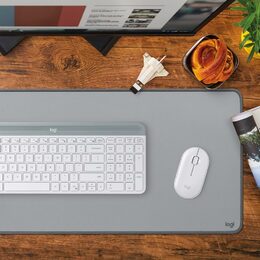 Podložka pod myš Logitech Desk Mat Studio Series. 30 x 70 cm - šedá
