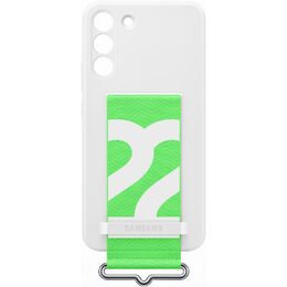 Kryt na mobil Samsung Silicone Cover s poutkem na Galaxy S22+ - bílý