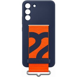 Kryt na mobil Samsung Silicone Cover s poutkem na Galaxy S22+ - modrý
