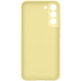 Kryt na mobil Samsung Silicone Cover na Galaxy S22+ - žlutý