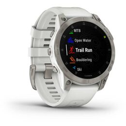 Chytré hodinky Garmin epix (Gen 2) Sapphire - Titan/White Silicone Band