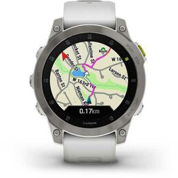 Chytré hodinky Garmin epix (Gen 2) Sapphire - Titan/White Silicone Band