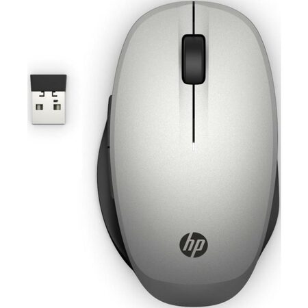 Myš HP 300 Dual Mode /optická/5 tlačítek/3600DPI - stříbrná