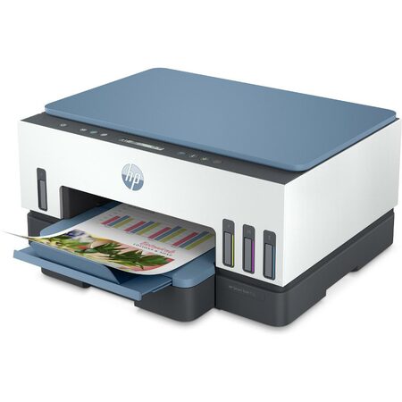 Tiskárna multifunkční HP Smart Tank 725 A4, 15str./min., 9str./min., 4800 x 1200, automatický duplex,  - bílá/modrá