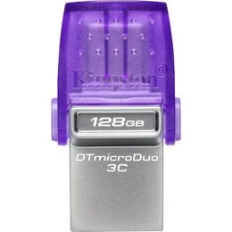 Flash USB Kingston DataTraveler microDuo 3C 128GB USB 3.2 - USB-C - fialový