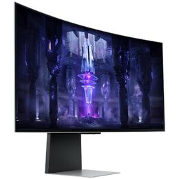 Herní monitor Samsung Odyssey OLED G8 G85SB 34",OLED podsvícení, OLED panel, 0.03ms, 250cd/m2, 3440 × 1440, - stříbrný