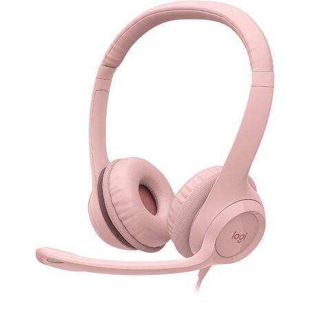 Headset Logitech H390 USB - růžový