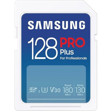 Paměťová karta Samsung SDXC PRO+ 128GB UHS-I U3 (180R/130W)