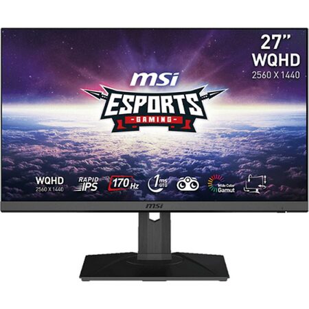 Monitor MSI G272QPF 27",LED podsvícení, IPS panel, 1ms, 1000: 1, 300cd/m2, 2560 x 1440 WQHD, - černý