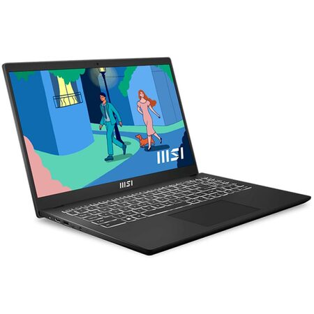 Ntb MSI Modern 15 B12M-073CZ i7-1255U, 15.6", 1920 x 1080 (FHD), RAM 16GB, SSD 512GB, Intel Iris Xe , Microsoft Windows 11 Home  - černý