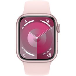 Chytré hodinky Apple Watch Series 9 GPS 41mm pouzdro z růžového hliníku - světle růžový sportovní S/M řemínek