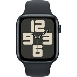 Chytré hodinky Apple Watch SE 2023 GPS 44mm pouzdro z temně inkoustového hliníku - temně inkoustový sportovní M/L řemínek