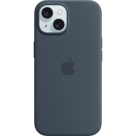 Kryt na mobil Apple Silicone Case s MagSafe pro iPhone 15 - bouřkově modrý