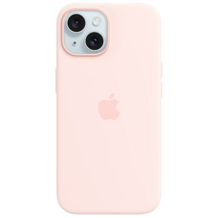 Kryt na mobil Apple Silicone Case s MagSafe pro iPhone 15 Plus - světle růžový