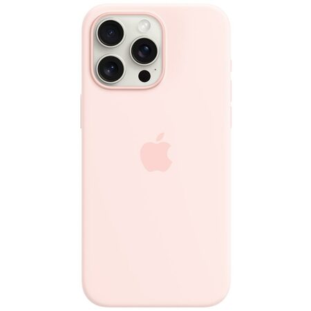 Kryt na mobil Apple Silicone Case s MagSafe pro iPhone 15 Pro Max - světle růžový