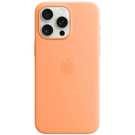 Kryt na mobil Apple Silicone Case s MagSafe pro iPhone 15 Pro Max - sorbetově oranžový