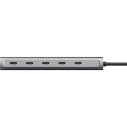 USB Hub Trust Halyx Aluminium USB-C/5x USB-C 3.2 Gen1 - stříbrný