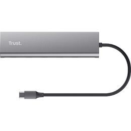 USB Hub Trust Halyx Aluminium USB-C/5x USB-C 3.2 Gen1 - stříbrný