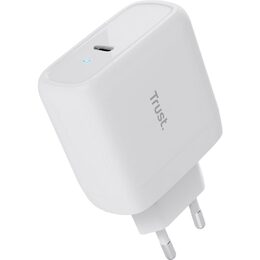 Napájecí adaptér Trust Maxo 65 W USB-C s kabelem USB-C/USB-C, 2 m - bílý