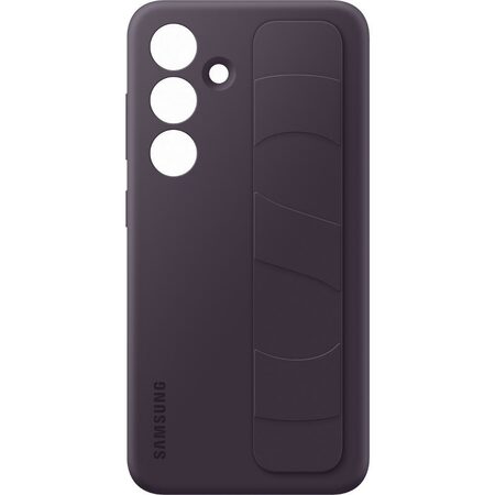 Kryt na mobil Samsung Silicone Grip s poutkem na Galaxy S24 - fialový