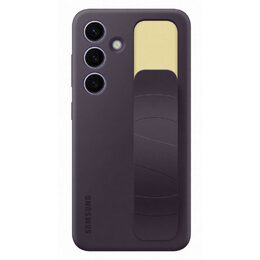 Kryt na mobil Samsung Silicone Grip s poutkem na Galaxy S24 - fialový