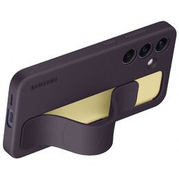 Kryt na mobil Samsung Silicone Grip s poutkem na Galaxy S24 - fialový