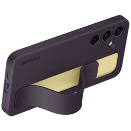 Kryt na mobil Samsung Silicone Grip s poutkem na Galaxy S24+ - fialový