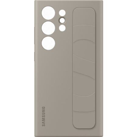 Kryt na mobil Samsung Silicone Grip s poutkem na Galaxy S24 Ultra - béžový