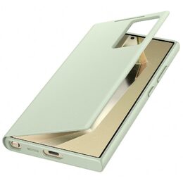 Pouzdro na mobil flipové Samsung Smart View na Galaxy S24 Ultra - zelené