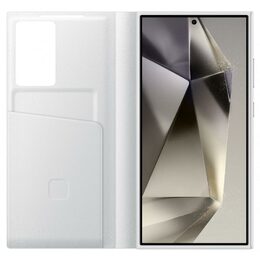 Pouzdro na mobil flipové Samsung Smart View na Galaxy S24 Ultra - bílé