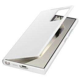 Pouzdro na mobil flipové Samsung Smart View na Galaxy S24 Ultra - bílé