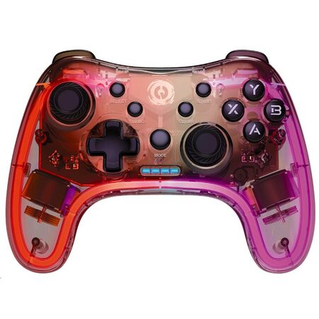 Gamepad Canyon GPW-04 RGB 5v1 (PS3, PS4, XBOX, Android, PC) - průhledný