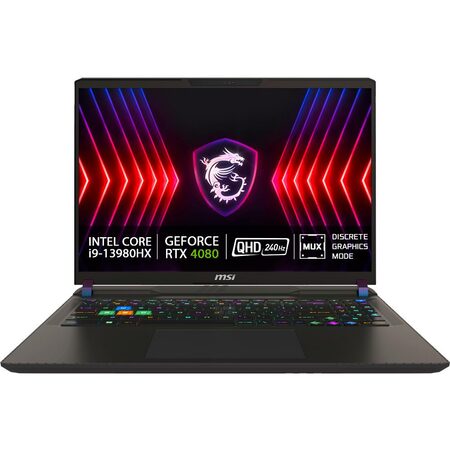 Ntb MSI Vector 16 HX A13VHG-458XCZ i9-13980HX, 16", RAM 32GB, SSD 1024 GB, NVIDIA® GeForce RTX™ 4080- 12GB, bez OS - šedý