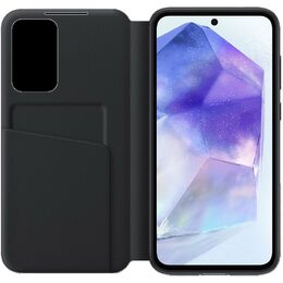 Pouzdro na mobil flipové Samsung Smart View na Samsung Galaxy A55 - černé