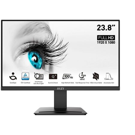 Monitor MSI Pro MP2412 23.8",LED podsvícení, VA panel, 1ms, 4000: 1, 300cd/m2, 1920 × 1080 Full HD, - černý