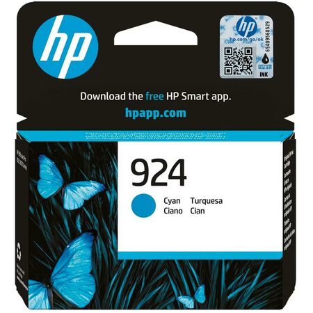 Inkoustová náplň HP HP 924, 400 stran - azurová