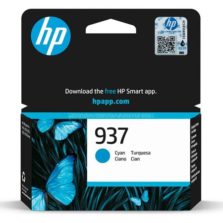 Inkoustová náplň HP HP 937, 800 stran - azurová