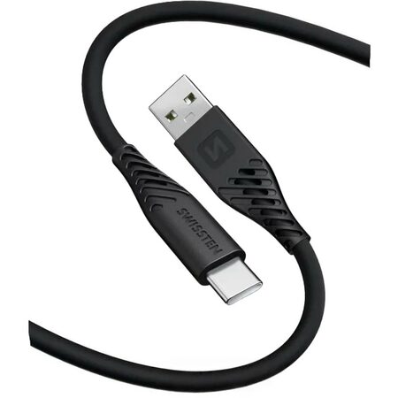 SWISSTEN kabel USB-C USB-C silikonový 1,5m 3A 60W černá