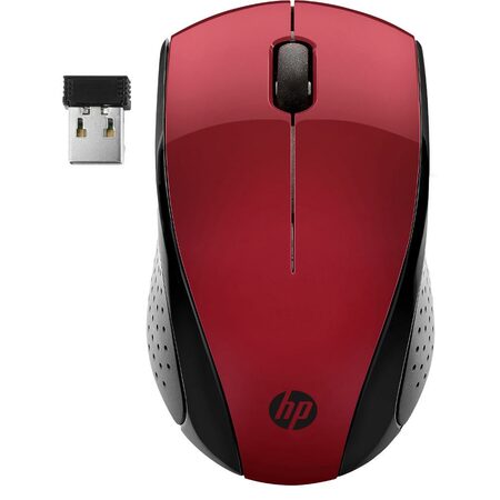 Myš HP 220 / optická / 3 tlačítka / 1600dpi - červená