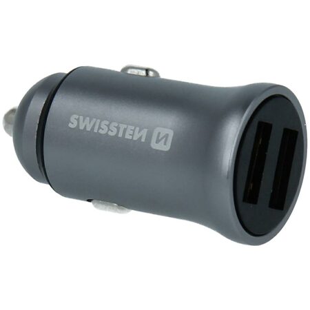 Swissten CL adaptér 2x USB 4,8A METAL-S