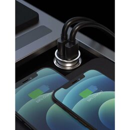 Swissten CL adaptér 2x USB 4,8A METAL-S