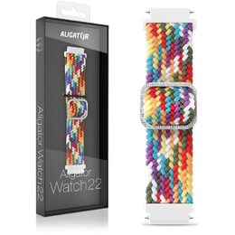Řemínek Aligator 22AW0013, textilní 22mm - barevný