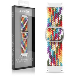 Řemínek Aligator 20AW0007, textilní 20mm - barevný