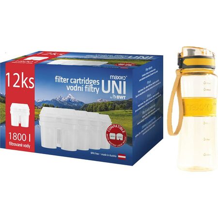 Maxxo UNI filtry 12ks + sport. láhev