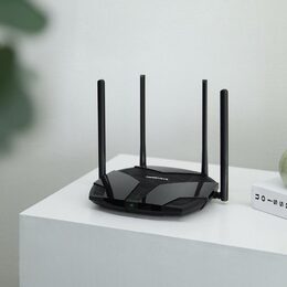 WiFi router TP-Link MERCUSYS MR80X AX3000 dual AP/router, 3x GLAN, 1x GWAN/ 574Mbps 2,4/ 2402Mbps 5GHz